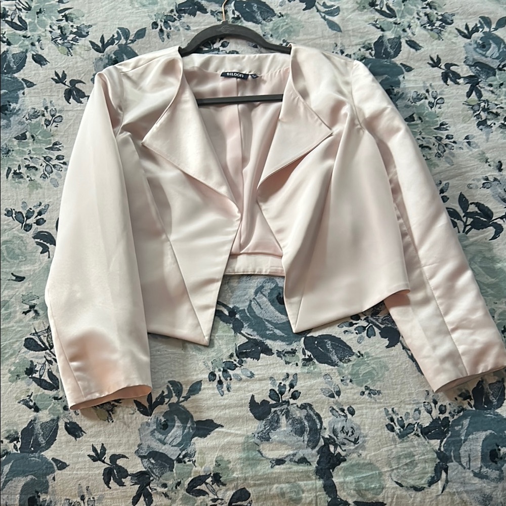 Elegant pale Pink Women's Dress Jacket - Sz M